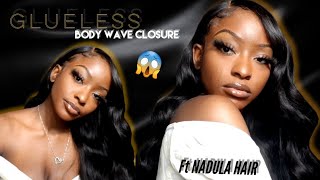 Watch Me Install This Wig Glueless  | 4X4 Body Wave Closure Wig | Ft Nadula Hair