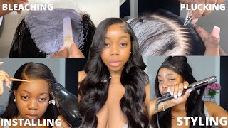 How To Make Your Closure Look Like Scalp! Start To Finish Body Wave Closure Wig Install |Incolorwig