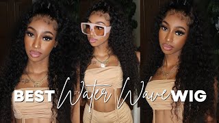 Best Water Wave Wig Ever! Installing & Styling My Hd Lace Wig Half Up Half Down   | Yolissa Hair