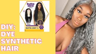 How To Dye A Synthetic Wig | Sensationnel Butta Lace Unit 3 | Chidimma Laqueen