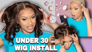  Under 30 Min Wig Install Challenge: Delicate Hairline Skin Melt Lace Wig