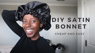 Diy Satin Bonnet | Cheap & Easy For Natural Hair