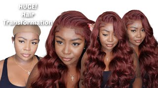 You Need To Try This Color!  Vibrant Auburn 13X4 Color 33 Lace Wig Install | Megalook