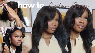 How To Curtain Bangs Ft Celie Hair