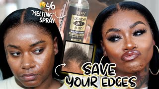 Save Your Edges  Use This $6 Lace "Melting" Spray On Your Wig Install  Laurasia Andrea Wig