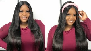 *Affordable* Must Have Super Silky 26Inch Jet Black Straight Lace Front Wig 2020 | Ft. Sdamey Hair