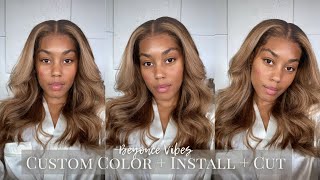 How To: From Black To Ash Blonde Brown W/ Money Pieces | Wig Tutorial | Sunber Hair