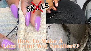 How To Make A Lace Front Wig Smaller *Must Watch* No Skills Required | Hairvivi