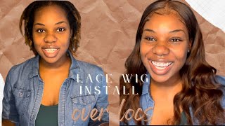 How To Install A Wig Over Locs| Beginner Friendly | Chocolate Closure Wig| Alipearl Hair |Pib