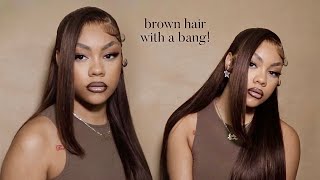 This Precolored Brown Unit & This Poppin Bang Is Too Cute!!! | Alipearl Hair