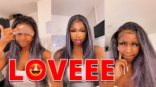 Black Friday Grey Highlights Color + Wig Install! Hd Lace Front Review | Ft. Jessie'S   Selecti
