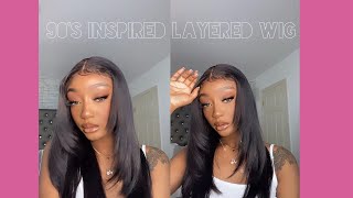 90'S Inspired Layered Hair| 4X4 Isee Closure Wig| Watch Me Revamp My Wig