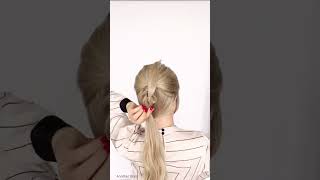 Pull Through Braid Half Up Ponytail Hack Step By Step For Beginners #Shorts