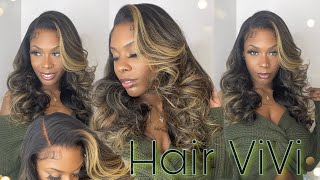 True Scalp Wig| No Plucking No Bleaching Beginner Blonde Highlight Wig| Hairvivi