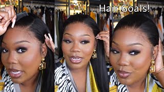 Hair Goals! Air Lace Mimics Scalp Natural Relaxed Yaki Wig For Beginners Myfirstwig