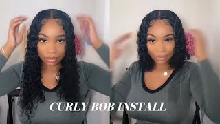 How To Cut Curly Wig Into Bob I My Trick For Cap I Closure Wig Install