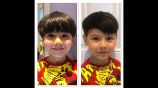 Learn How To Cut A Boys Haircut Leaving It Longer On Top - Curtains Look