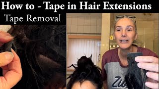 How To Remove Tape In Extensions Without Damage | For Very Thin Fine Hair | Diy Get The Glue Off