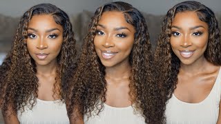*Must Have* Brown Highlighted Wig: Full Easy Wig Installation (No Bleaching, Plucking) | Luvme Hair