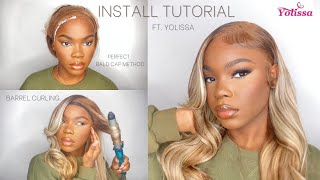 Chocolate Swirl Highlight Frontal Wig Install Ft. Yolissa | Side Part