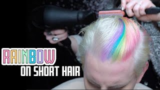 Rainbow Color On Short Hair