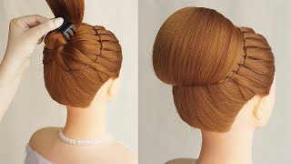 Simple Bun Hairstyle For Wedding Party - Easy Hairstyle Tutorial