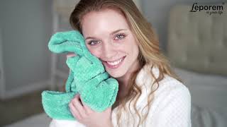 Leporem Original 3 Pack Quick Dry Hair Towel - Emerald Green