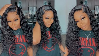 Deep Flip Over Side-Part Hairstyle + Water Wave Wig Install Ft. Tinashe Hair