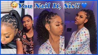 How To: Sleek Genie High Extended Ponytail Curly Ponytail On Natural Hair #Ulahair