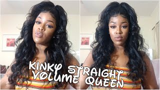 1 Month Review On Evaswigs 26 Inch Kinky Straight Wig + Tutorial | Whew! Say That 10 Times Fast