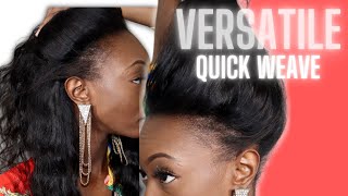 Natural Versatile Sidepart Quickweave With Leaveout