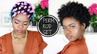 Perm Rod Set  On Short Natural Hair | Faux Tapered