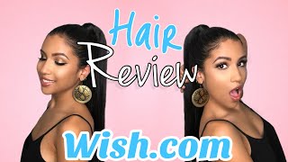 I Tried An 11$ Boujee Ponytail! | Wish App Review
