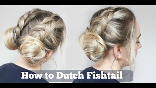 Bun Hairstyle | Double Dutch Fishtail Braid Into Buns Hairstyle