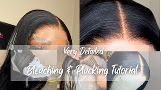 Bleaching And Plucking Tutorial | Very Detailed | 5X5 Hd Lace Closure