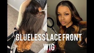 Glueless Lace Front Wig..No Glue No Gel No Adhesives| Ari J.