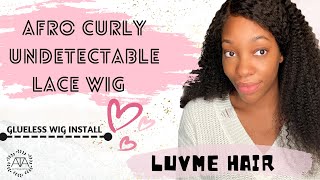 Afro Curly| Luvme Hair | Undetectable Lace Wig | Glueless Wig Install |  Allthingsamie