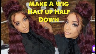 Make A Half Up Half Down Frontal Wig Using $29 Beauty Supply Hair #Boldhold