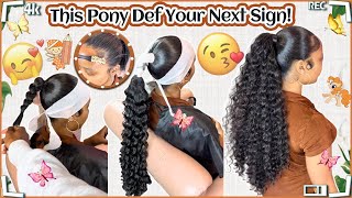 Bouncy Hair Tutorial: Curly Weave For Sleeking High Ponytail! Natural Beauty Ft.#Elfinhair Review