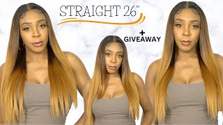 Sensationnel Human Hair Blend Butta Hd Lace Front Wig - Straight 26 + Giveaway --/Wigtypes.Com