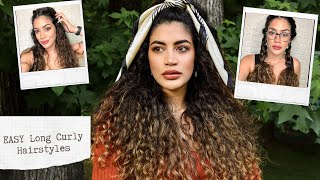 Easy Hairstyles For Long Curly Hair!