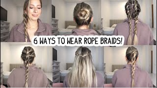 6 Ways To Wear Rope Braids! | Short, Medium, And Long Hairstyles