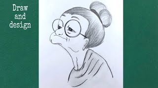 How To Draw A Woman With Ponytail Hairstyle : Face Drawing: Woman With Glasses