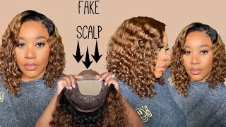 Ombre Brown Water Wave Bob  | Affordable Closure Wig | Jessie'S Selection