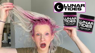 Dying My Hair Pink Roots Lunar Tides Petal Pink