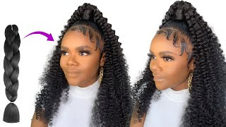 Quick Half Up Half Down Hairstyle In Less Than 1 Hour/ Using Braid Extension