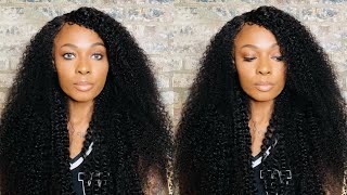 The Most Natural Looking Kinky Curly Wig Tutorial *4C Hairline  | #Reshinehair