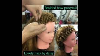 New Side Bow Braid Hairstyle For Girls/Beginners #Shorts #Youtubeshorts #Hairstyles #Viral