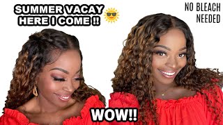 Summer Ready Highlighted Curly Wig| No Dye Needed Ft. Nadula Hair