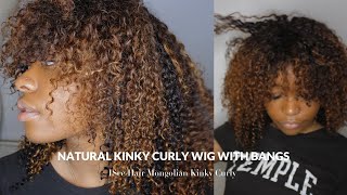 How I Made The Most Natural Kinky Curly Wig With Bangs| Ft. Isee Hair